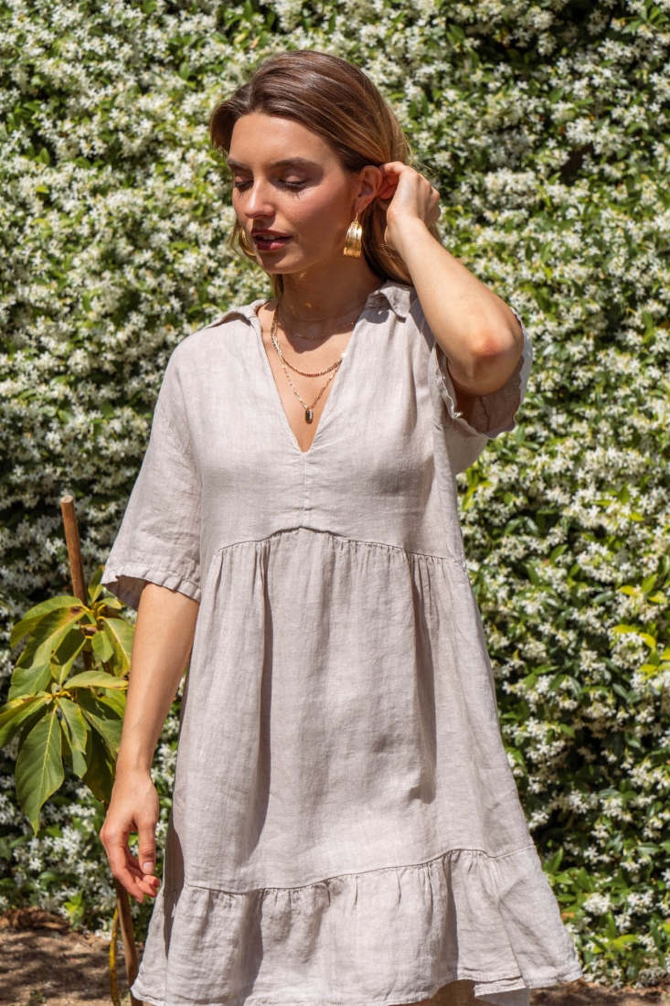 Linen dress KATHY Nina Kendosa